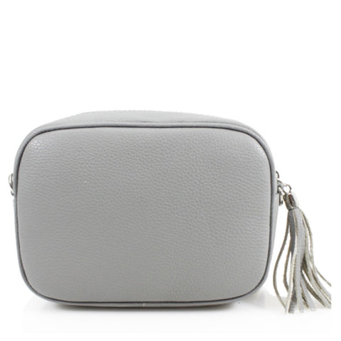 Leather Camera Bag - Dove Grey
