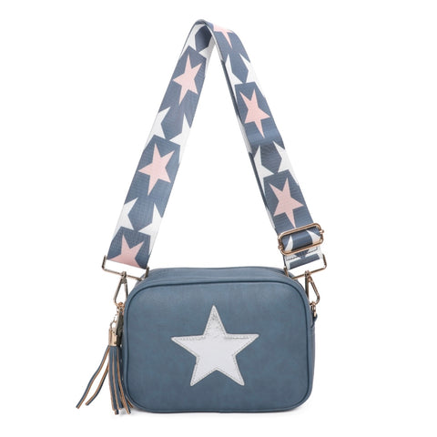 Star Camera Bag & Star Strap - Denim Blue