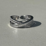 Crystal Cross Ring