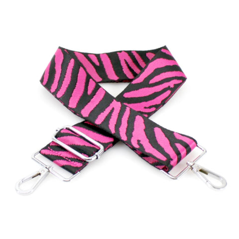 Zebra Bag Strap - Hot Pink