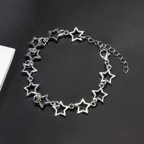 Chunky Hollow Star String Bracelet