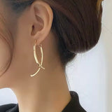 Arc Drop Earrings - Gold