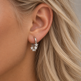 Star Fall Earrings - Silver