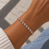 Crystal Heart Bracelet - Rose Gold