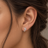 Small Triple Glitter Star Earrings