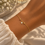 Tie String Heart Bracelet - Gold