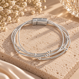Multi Bar String Bracelet - Silver