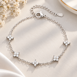 Delicate Clover Bracelet - Silver