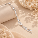 Sterling Silver Heart Chain Bracelet