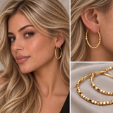 Evangeline Beaded Hoop Earrings
