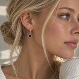 Black Star Drop Earrings