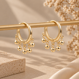 Ball Fall Earrings - Gold
