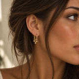 Ball Fall Earrings - Gold