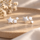 Small Triple Star Earrings