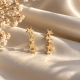 Star Ear Climber Earrings - Gold