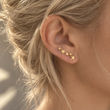 Star Ear Climber Earrings - Gold