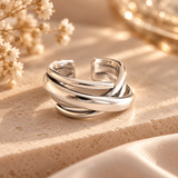 Chunky Silver Twist Ring
