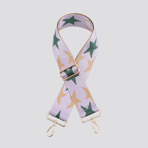 Star Bag Strap - Lilac, Green & Rose Gold