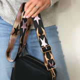 Star Bag Strap - Black, Baby Pink & Rose Gold