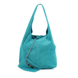 Suede Slouch Bag - Turquoise