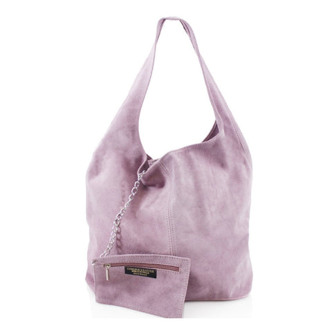 Suede Slouch Bag - Lilac