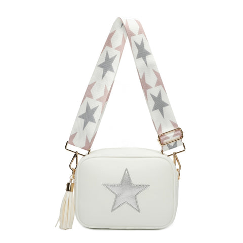 Star Camera Bag & Star Strap - White