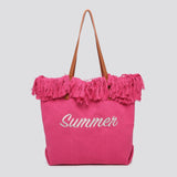 Summer Beach Bag - Fuchsia