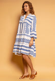 SECOND Evie Aztec Dress - Blue