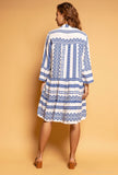 SECOND Evie Aztec Dress - Blue