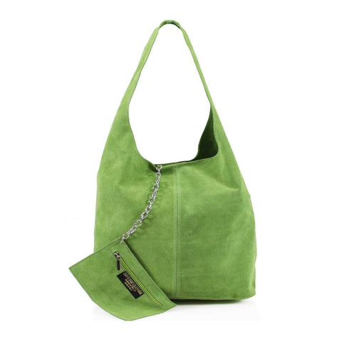 Suede Slouch Bag - Green