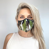 Green Camo Cotton Face Mask