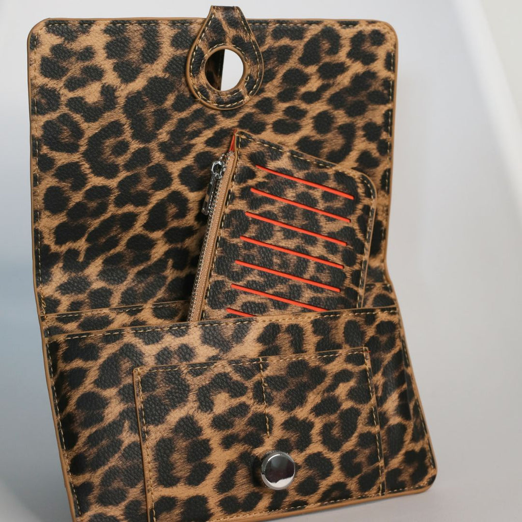 FKELYI Leopard Print PU Leather Wristlet Wallets for Women & Ladies,Credit  Cards Money Cards Clip,Working and Party Holder Snap Wallets,RFID Blocking  - Walmart.com