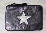 Large Star Coin Purse - Black & Silver