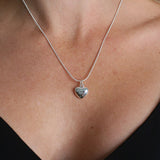 Chunky Silver Heart Necklace