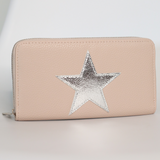 Glitter Star Wallet - Dusky Pink