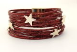 Star Wrap Bracelet - Red