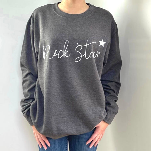 Rock Star Sweatshirt - Charcoal