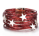 Star Wrap Bracelet - Red