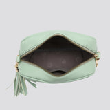 Quilted Leather Effect Camera Bag - Mint