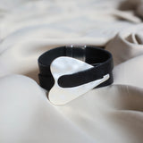Heart Deco Wrap Bracelet - Black