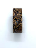 Chunky Snake Print Wrap Bracelet - Brown