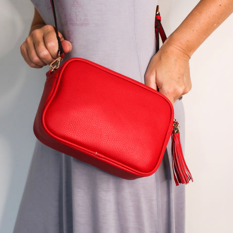 Camera Bag & Plain Strap - Red