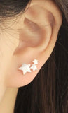 Small Triple Star Earrings