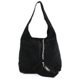 Suede Slouch Bag - Black