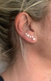 Star Ear Climber Earrings - Gold