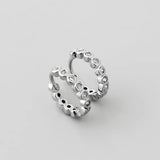 Crystal Hoop Earrings - Small Silver