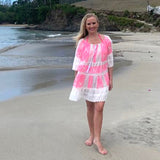 Isabella Aztec Summer Dress - Pink