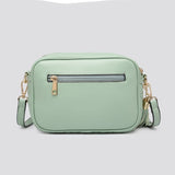 Quilted Leather Effect Camera Bag - Mint