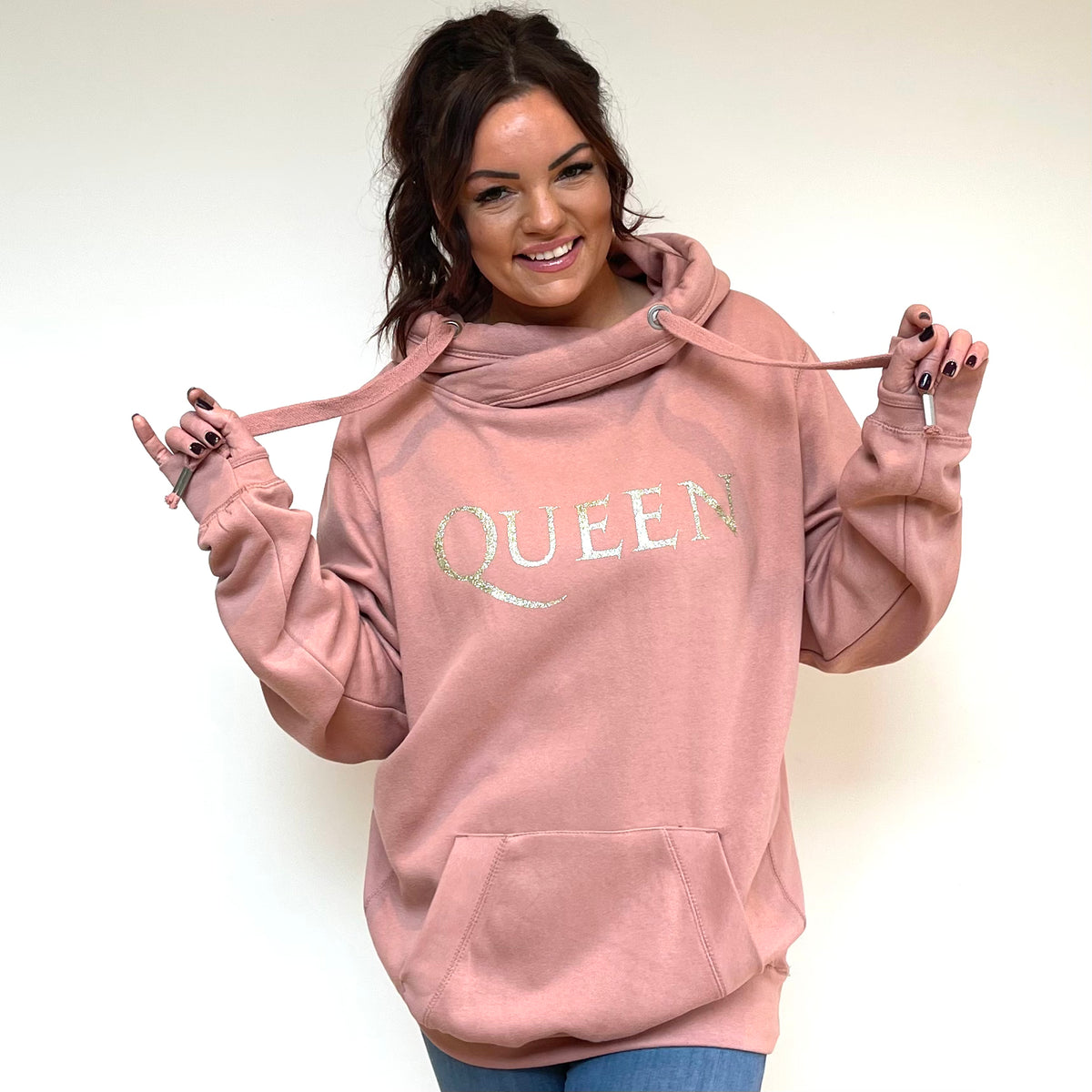 Luxury Cowl Neck Queen Hoodie Sugar Poppy Lovely Eira