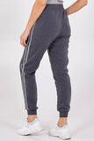 Sparkle Stripe Joggers - Grey & Silver